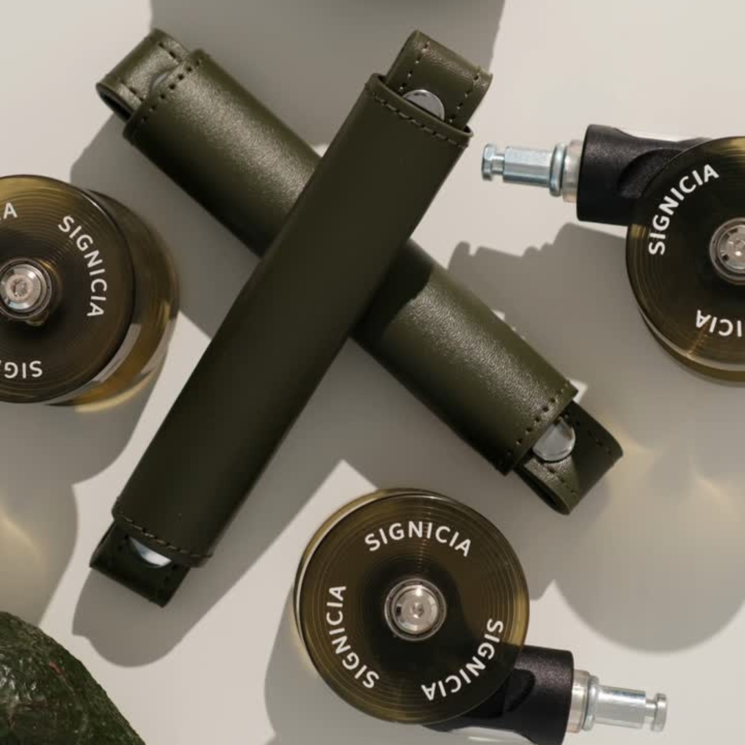 SIGNICIA Identity Capsule Set (Avocado Green) 4x Wheels, 2x Handles and 1x Luggage Tag (Pre-Order: June Delivery)